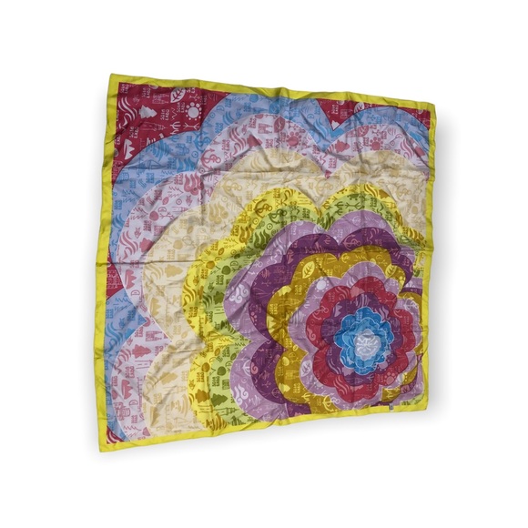 Expo 2014 Colourful Square Silk Scarf - Picture 6 of 17